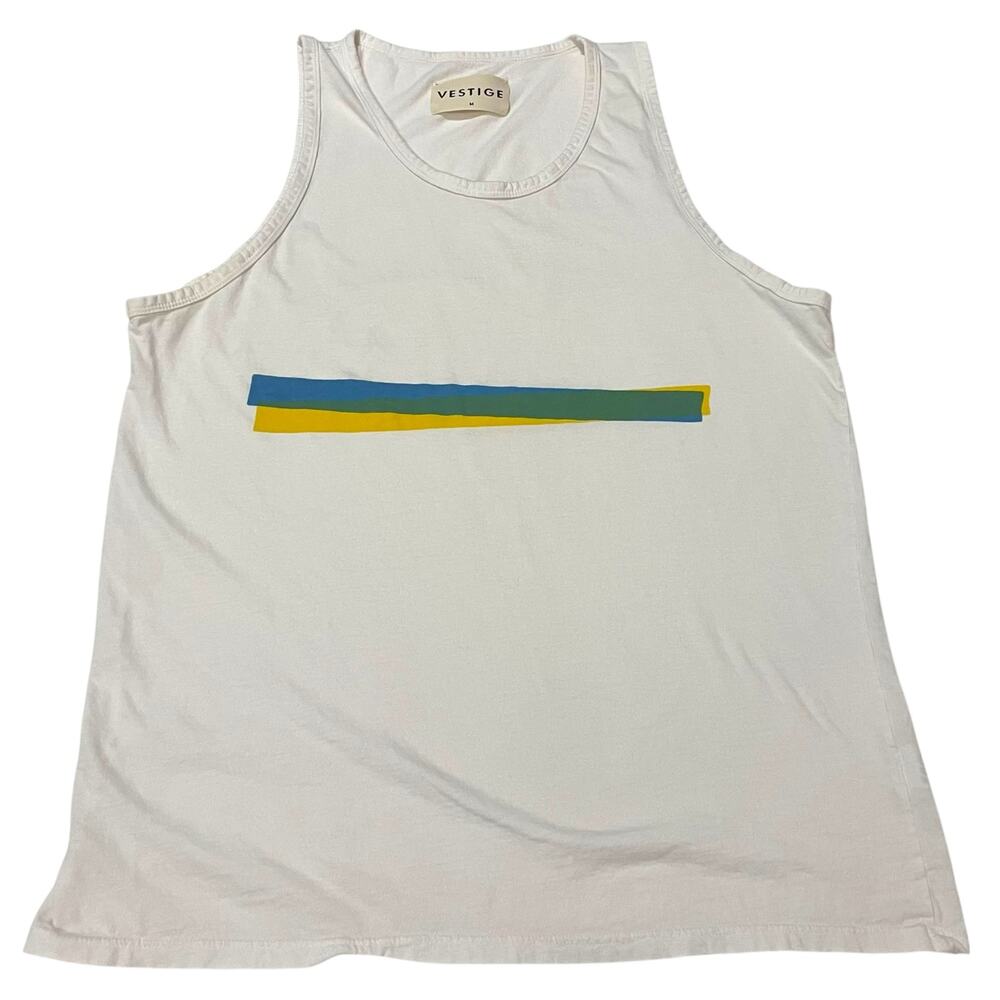 Vestige Men's Graphic Tank - White - Medium